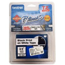 Cinta para Rotulador Brother TZE-241 Laminada 18mm Negro/Blanco