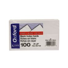 Tarjetas Oxford Blanco 100 pzas