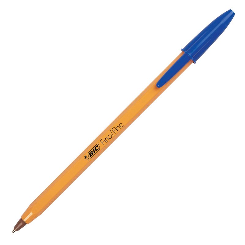 Bolígrafo Bic Cristal Fino Azul 12pz, Bolígrafos