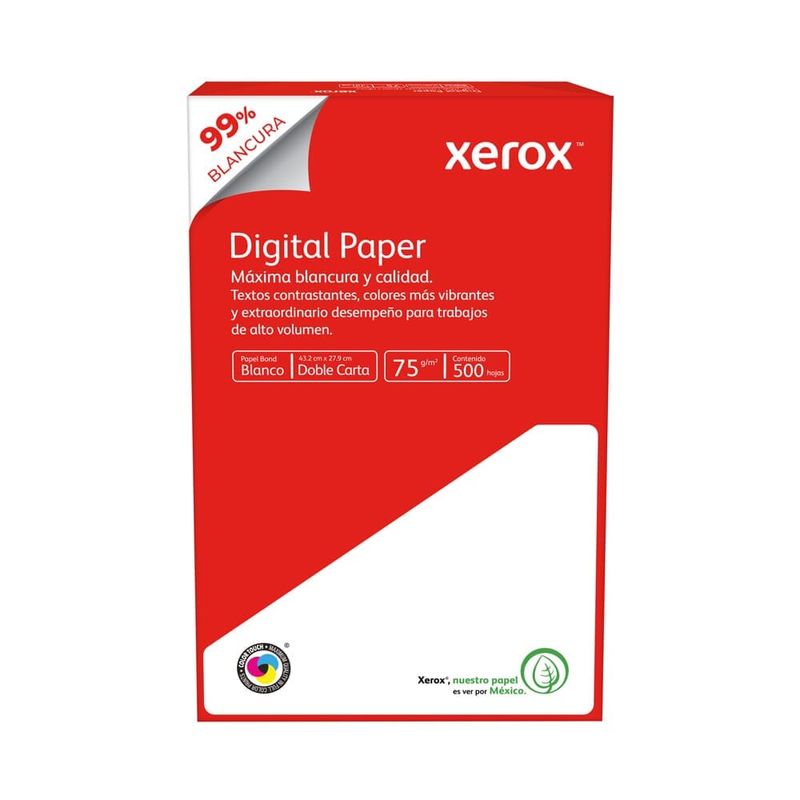 Paquete de Hojas Tamaño Doble Carta Multipropósito Xerox Digital Paper