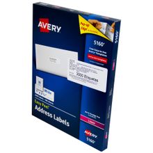 Etiqueta Láser Blanca 1"x 2 5/8" Avery 3000 etiquetas