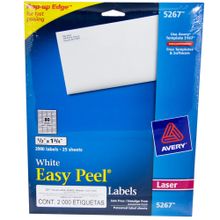 Etiqueta Láser Blanca 1/2"x1 3/4" Avery 2000 etiquetas