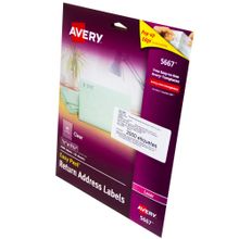 Etiqueta Laser Transparente 1/2"x1 3/4" Avery 2000 etiquetas