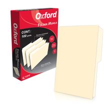 Folder Tamaño Oficio Oxford Manila 100 piezas
