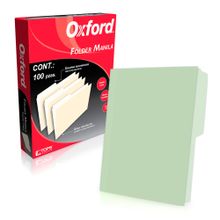 Folder Tamaño Carta Oxford Verde 100 piezas