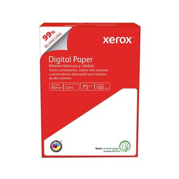 Paquete de Hojas Tamaño Carta Multipropósito Xerox Digital Paper 99% Blancura 500 hojas