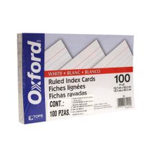 Tarjeta 5X8 Rayada Pqte Con 100