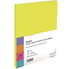 Hojas de Papel Tamaño Carta Pochteca Amarillo Extra Brillante 100 hojas