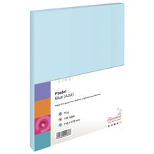 Hojas de Papel Tamaño Carta Pochteca Azul Pastel 100 hojas