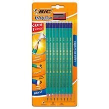 Lápiz Bic Evolution No.2 Verde Hexagonal 8 pzas