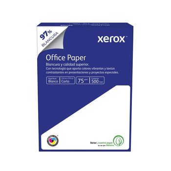 Paquete de Hojas Tamaño Carta Multipropósito Xerox Office Paper 97% Blancura 500 hojas