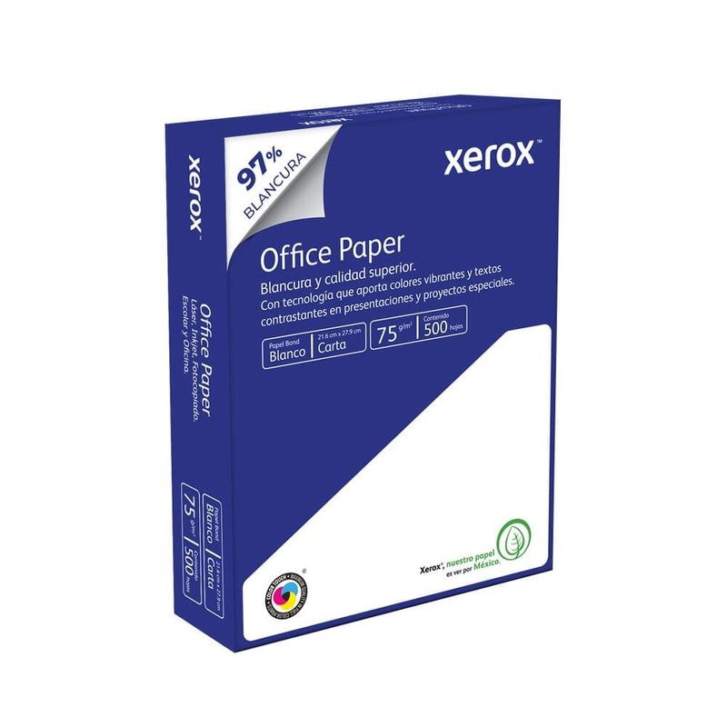 Paquete de Hojas Tamaño Carta Multipropósito Xerox Office Paper 97