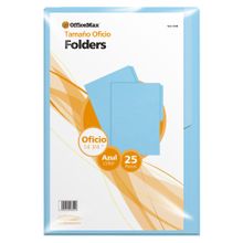 Folder Tamaño Oficio OfficeMax Azul 25 piezas