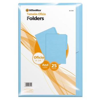 Folder Tamaño Oficio OfficeMax Azul 25 piezas