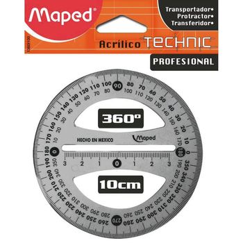 Transportador Maped Technic Profesional 360° 10cm