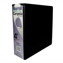 Carpeta Panorámica Tamaño Carta 4" Herraje D Samsill Negra