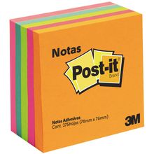 Post-It Notas Neon 3x3" 5 Blocs de 75 hojas
