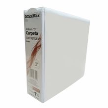 Carpeta Panorámica Tamaño Carta 3" Herraje O OfficeMax Blanca