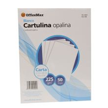 Papel Opalina Blanco Tamaño Carta Officemax 50 hojas 225 gramos