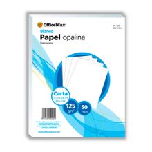 Papel Opalina Blanco Tamaño Carta Officemax 50 hojas 125 gramos