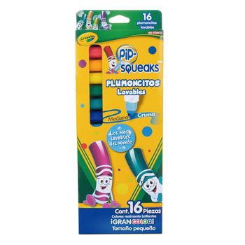 Plumones Crayola Pip-Squeaks Lavables 16 piezas