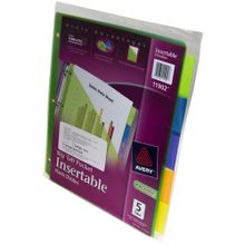 Separador 5 Divisiones Colores Con Bolsa Para Docum Avery