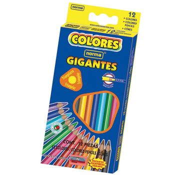 Lápices de Colores Norma Gigantes Triangulares 12 pzas