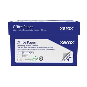 Caja de Papel Tamaño Oficio Xerox Office Paper Multipropósito 97% Blancura 5000 hojas