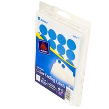 Etiqueta Adhesiva Circular Azul Claro 3/4" Avery 1008 etiquetas