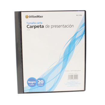 Carpeta De Polipropileno Negro Con 20 Micas OfficeMax®