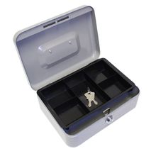 Caja para Dinero con Cerradura Gris 20x15x7cm