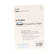 Papel Fotográfico Premium Brillante OfficeMax Inkjet 4x6" 20 hojas
