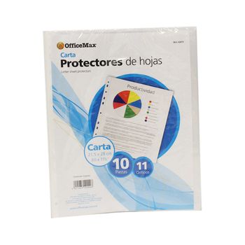 Protectores de Hojas OfficeMax Tamaño Carta 10 pzas
