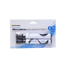 Marcador P/Pizarron Officemax Cincel negro Blister 2 piezas