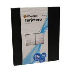 TARJETERO EJECUTIVO POLIPROPILENO CON 15HOJAS P/240 TARJETAS