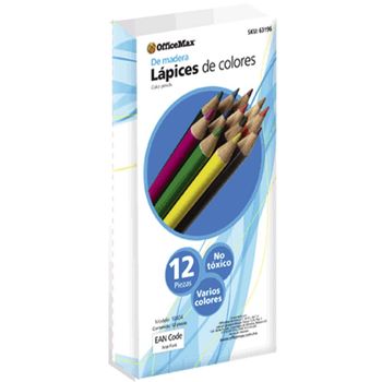 Lápices de Colores OfficeMax Redondo 12 pzas