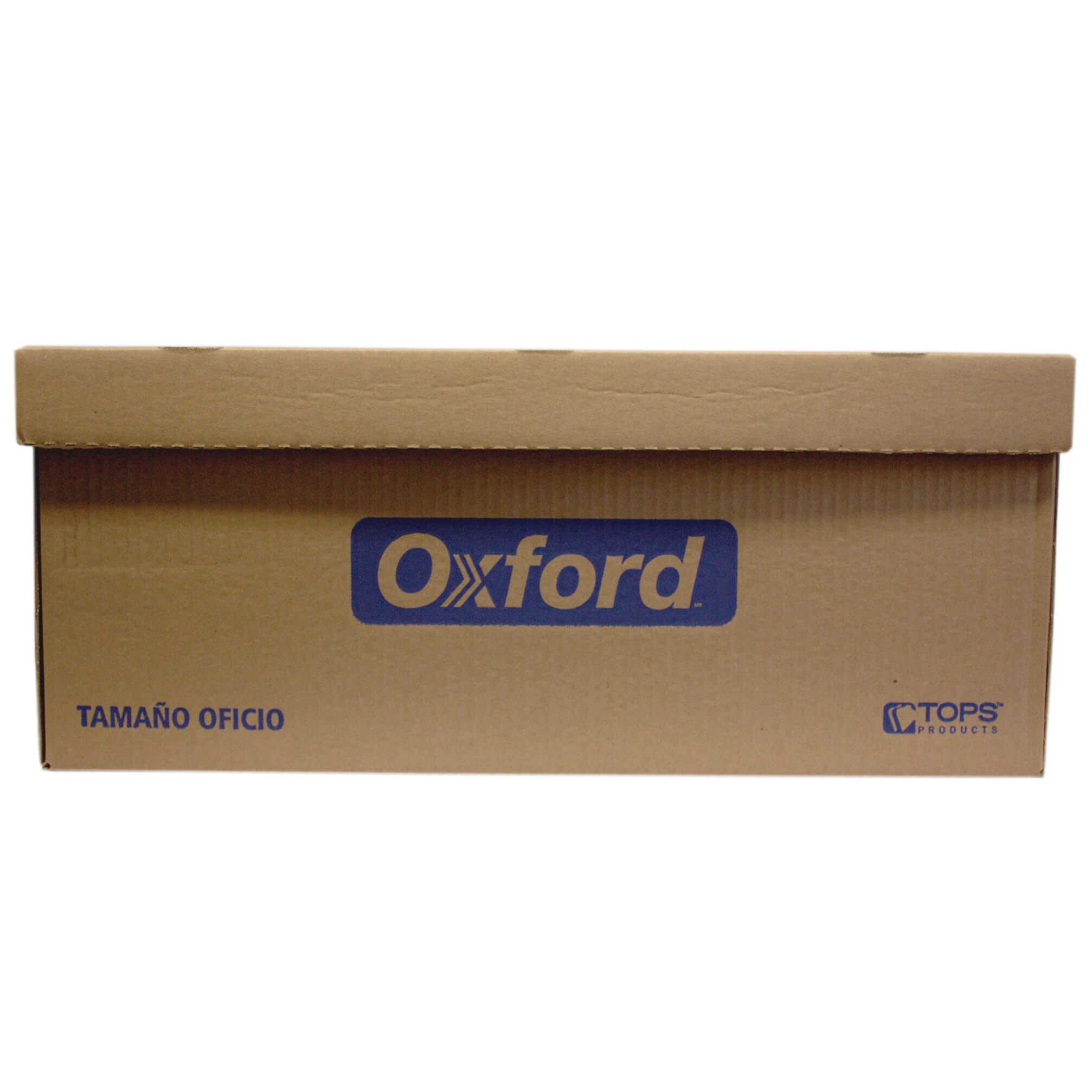 Caja Portadocumentos Oxford, tamaño oficio, color azul, con manija y  broche, polipropileno