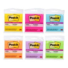 Post-It Notas Super Stick Rayas 4x4" 90 hojas