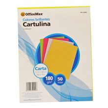 Opalina de Colores Tamaño Carta Officemax 50 hojas 180 gramos