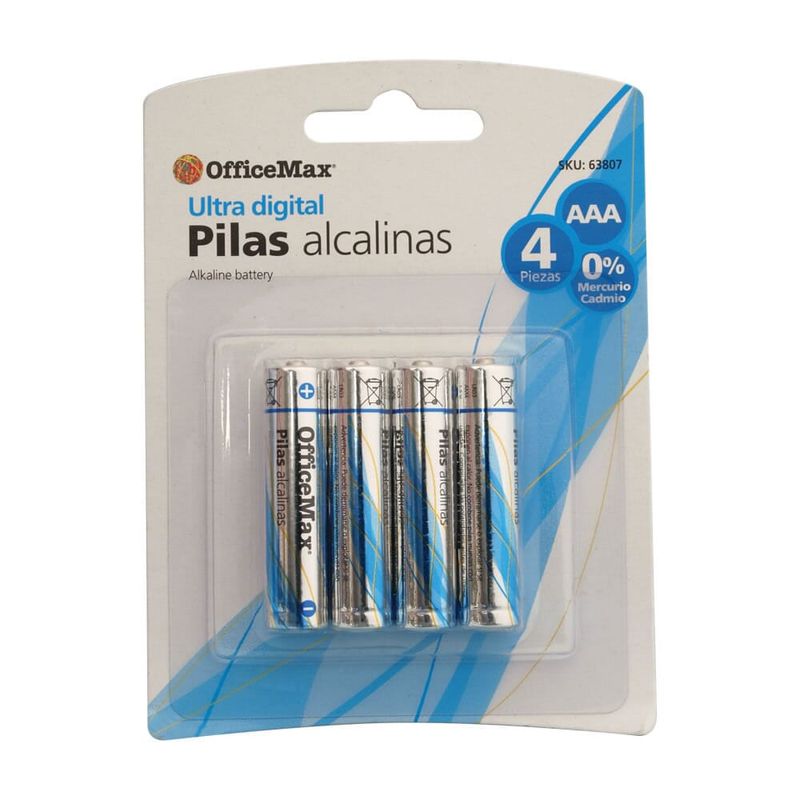 Bateria Alcalina Aaa De 1,5V Con 4 Piezas Omx, Pilas