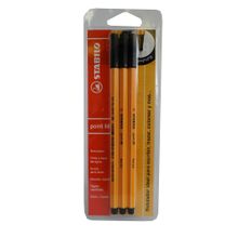 Rotulador Stabilo Point 88 Negro 0.4mm 3 piezas