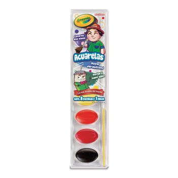 Acuarelas Crayola Lavables 8 Colores con Pincel