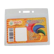 Bolsa Para Gafete Horizontal.Plástico Translucido.12 Piezas