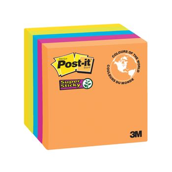Post-It Notas Super Sticky Multicolor 3x3" cm 450 hojas