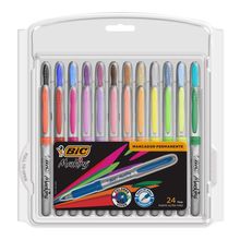 Marcadores Permanentes Bic Marking Punta Extra Fina 24 piezas