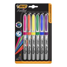 Marcadores Permanentes Bic Marking Punta Ultra Fina 6 piezas