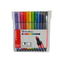 Mini Plumín Stabilo Pen 68 Varios Colores 12 piezas