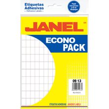 Etiquetas Adhesivas Blancas 9X13mm Janel 2160 etiquetas