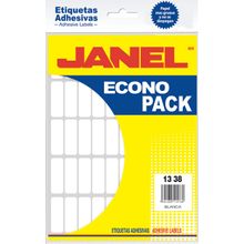 Etiquetas Adhesivas Blancas 13x38mm Janel 600 etiquetas