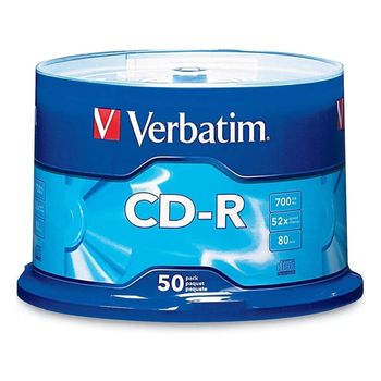 CD-R Verbatim 700MB 52X 80Min 50 piezas
